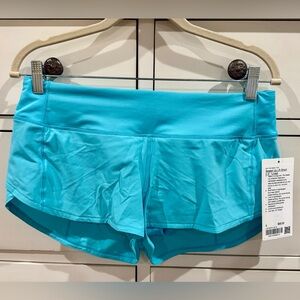 NWT Lululemon Speed Up Shorts 2.5inch Electric Turquoise Size 6